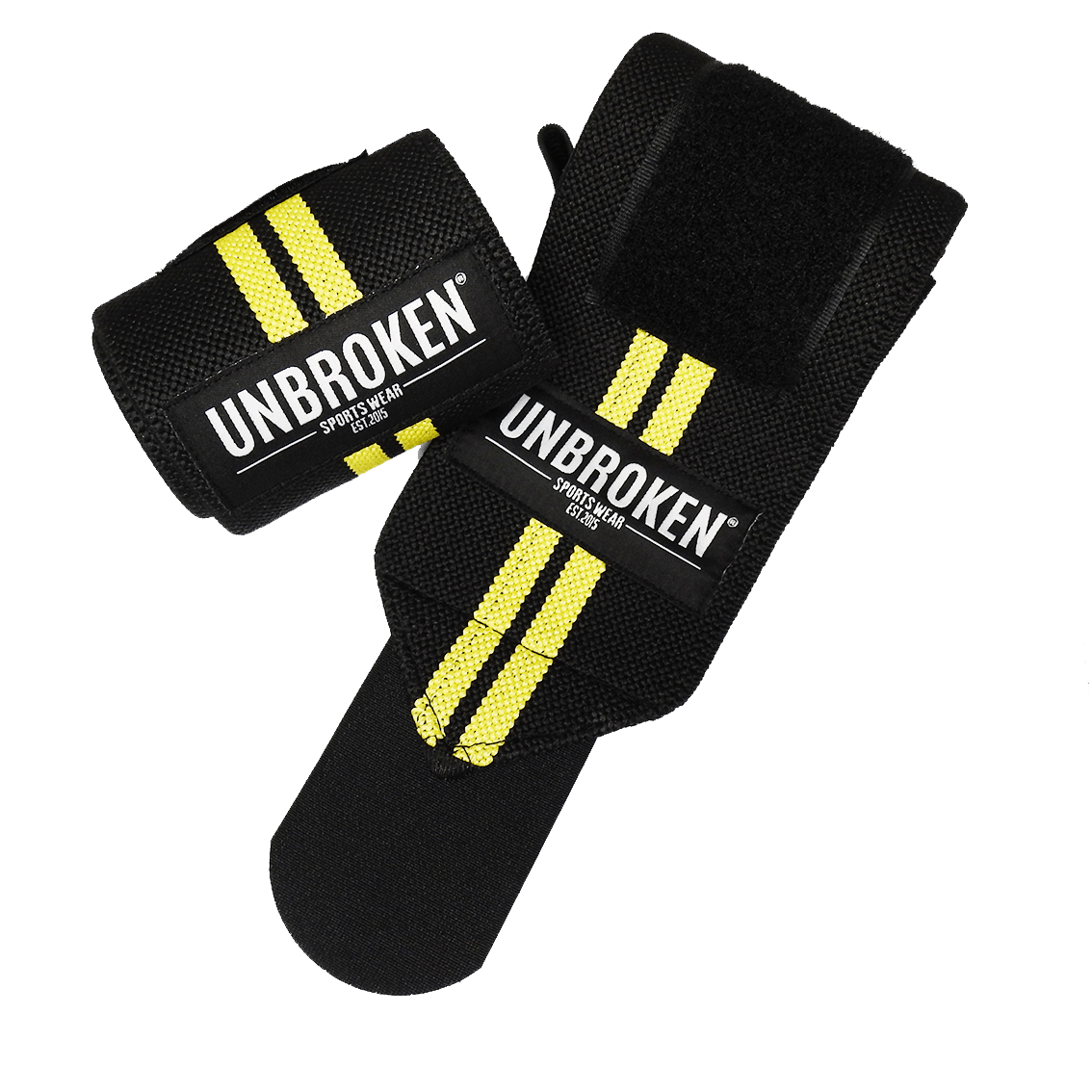 Muñequeras Elásticas yellow - Unbroken Sports Wear 